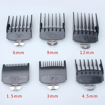 

6 Pcs Electric Salon Barber Multi-size Attachable Tool Universal Trimmer Hair Clipper Professional Limit Comb Set Guide Metal