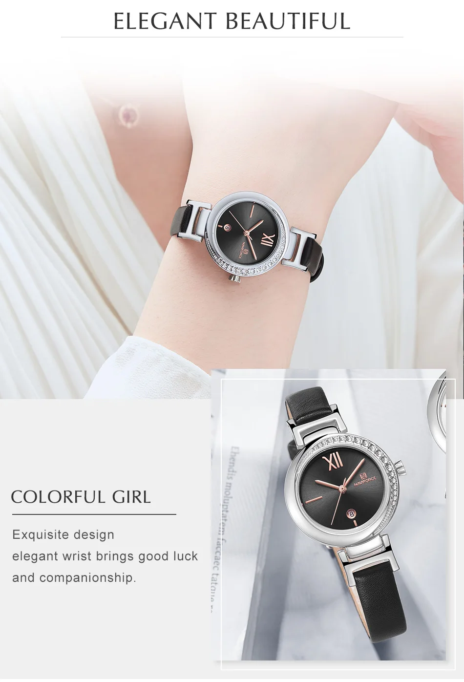 NAVIFORCE женские часы Лидирующий бренд женские простые кожаные часы женские модные роскошные кварцевые наручные часы Montre Femme Reloj Mujer