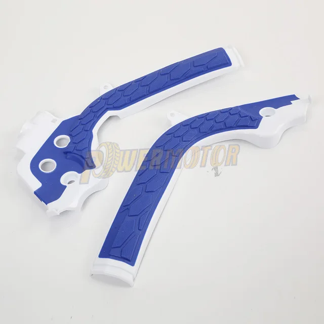 Motorcycle Frame Guard Protection Cover For Husqvarna TE FE FC SX SXF EXC EXC-F 125 150 250 300 350 450 Dirt Bike MX Motocross White and Blue