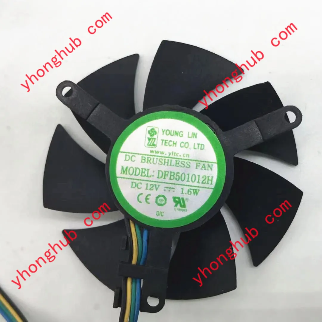 

Вентилятор охлаждения сервера Young Lin DFB501012H DC 12 В 1,6 Вт диам. 47 мм C. C 39 мм 4-проводной