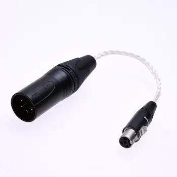 

4Pin XLR Male to Mini 4Pin XLR Female Balanced Silver Plated Cable Adapter