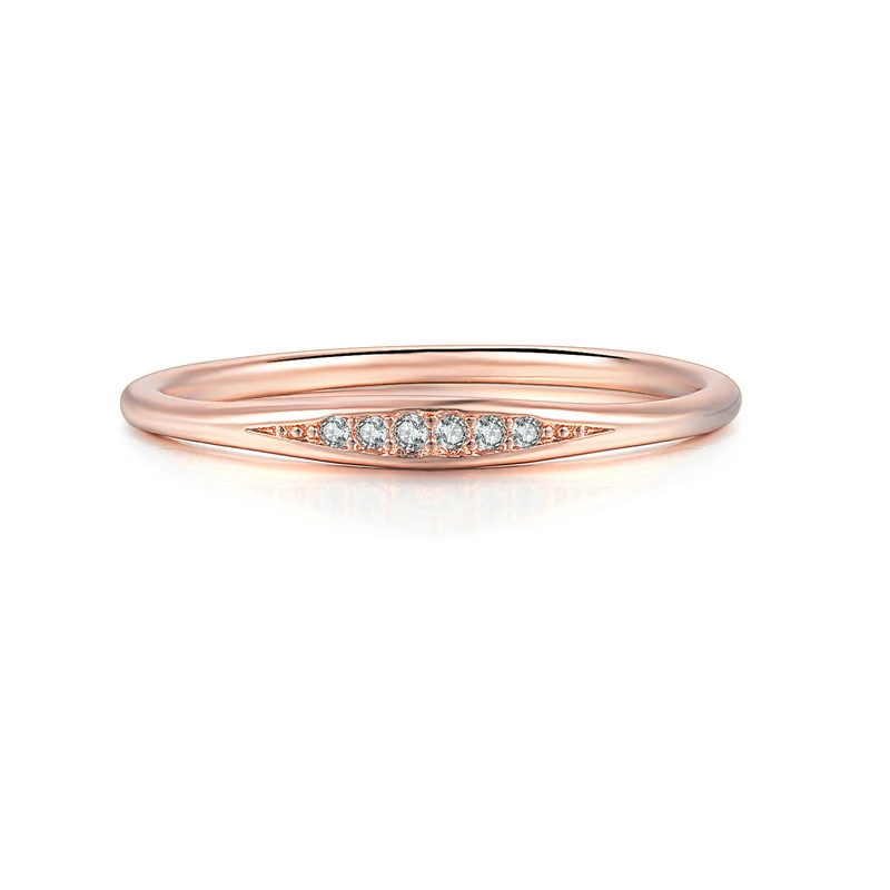 rose gold Двойные женские свадебные Микро фианиты, кольца для женщин, Нежная роза, белый и золотой цвет, модные ювелирные изделия, подарок для девушек, KBR305-M - Цвет основного камня: rose gold