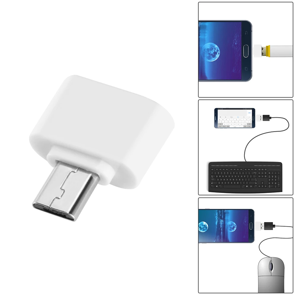 POWSTRO Мини OTG кабель USB Micro к конвертер для планшетного ПК Android телефона Samsung Xiaomi и