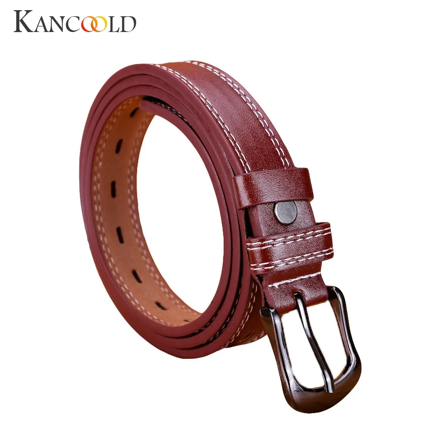 KANCOOLD женский пояс с вырезами и пряжкой, модный ремень для джинсов, модный кожаный ремень с золотой пряжкой, высококачественный дизайнерский ремень
