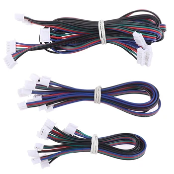 

5Pcs Useful 3D Printer Parts Stepper Motor Cables 4pin To 6pin XH2.54 Connector Wire