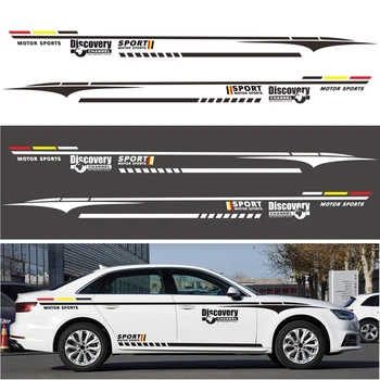 

2PCS Sport Stickers Car Door Side Skirt Sticker Stripes Sticker for Toyota Highlander Prado Auto
