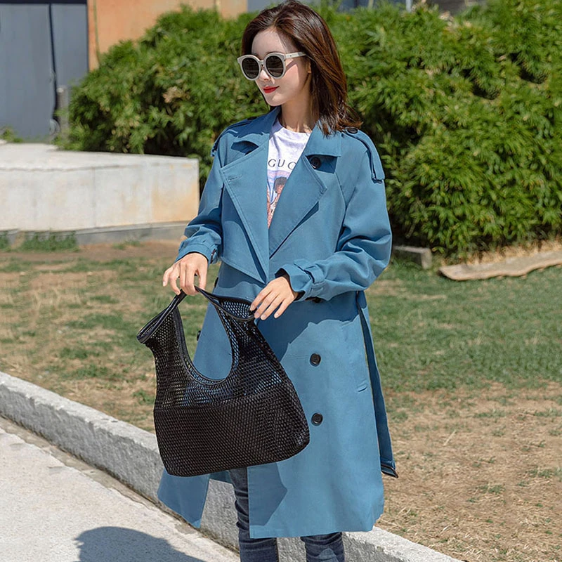2020 Spring Autumn  Female  New Casual belt Trench