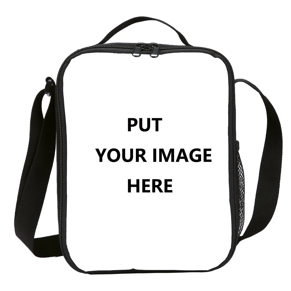 Customized Your Imgae/Photo Insulated Lunch Bag for School Kids Small Crossbody Meal Thermal For Food Tote | Багаж и сумки