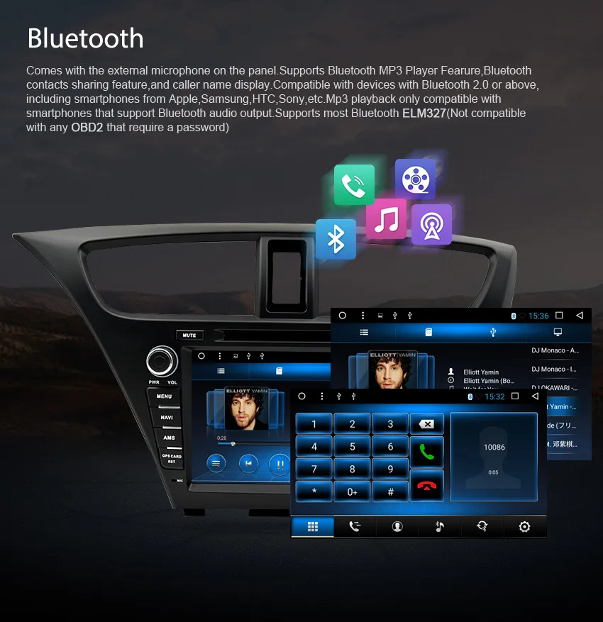 Восьмиядерный Android 9,0 автомобильный Радио DVD gps навигация мультимедийный плеер для Honda Civic хэтчбек 2013- Авто Аудио Видео Стерео