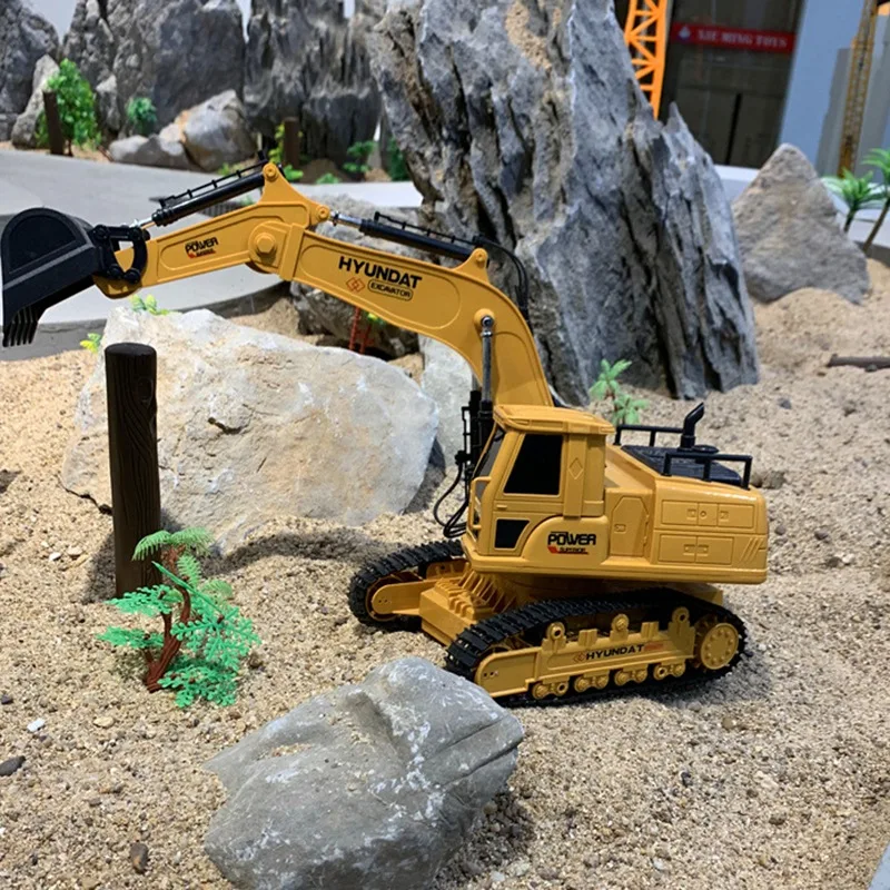 RC экскаватор моделирование инженерный трактор автомобиль игрушка 10CH мальчик дистанционное управление игрушка ребенок Рождественский подарок RC грузовик