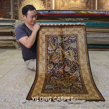 Yilong 2,3 'x4. 5' ручной работы персидские листья ковер изысканная, Восточная ковер(ZQG298A
