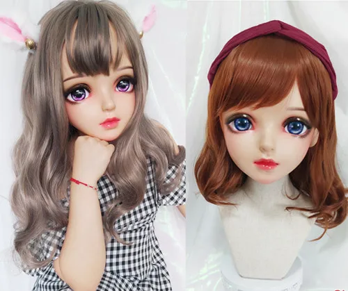 Новинка-158) женские смолы силиконовые маски вечеринка Хэллоуин BJD кукла Трансвестит Япония кигуруми аниме косплей маска