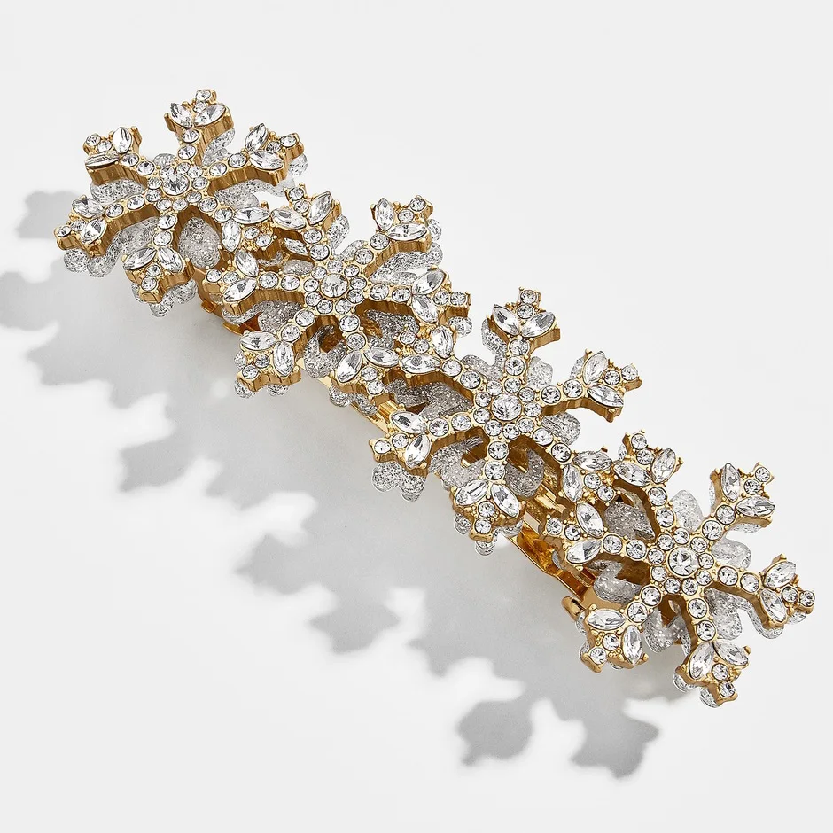 Best lady Bohemia Crystal Снежинка заколки для волос для женщин и девочек многоцветные Свадебные украшения для волос BA модная заколка-пряжка для "конского хвоста"