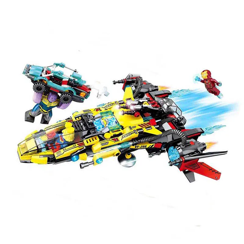 

Avengers 4 Endgame Avengers Ultimate Quinjet Iron Man Set Building Blocks Bricks Boy Toys B756