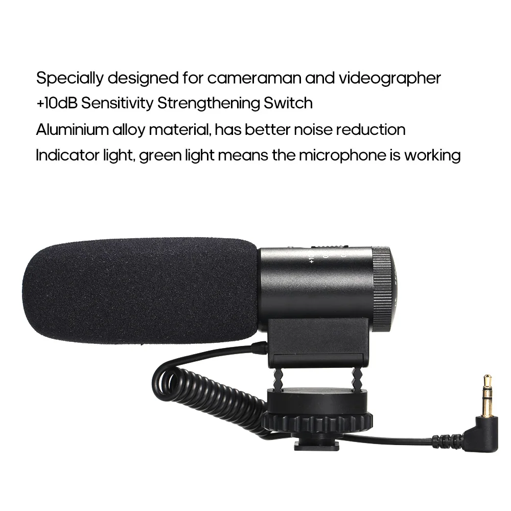 MIC-03 камера-регистратор с микрофоном для наружной фотосъемки микрофон DV DSLR камера микрофон с разъемом 3,5 мм для фотосъемки