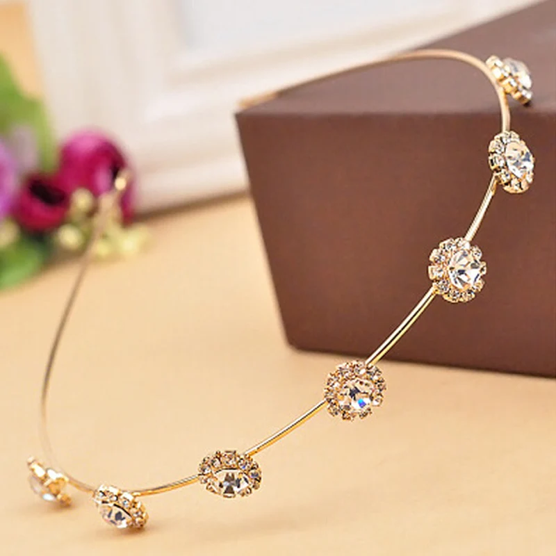 Fashion INS Colorful Rhinestone Hairband Leaf Hair Hoop Headband Women Girls Hair Band Elegant Jewelry Hair Accessories