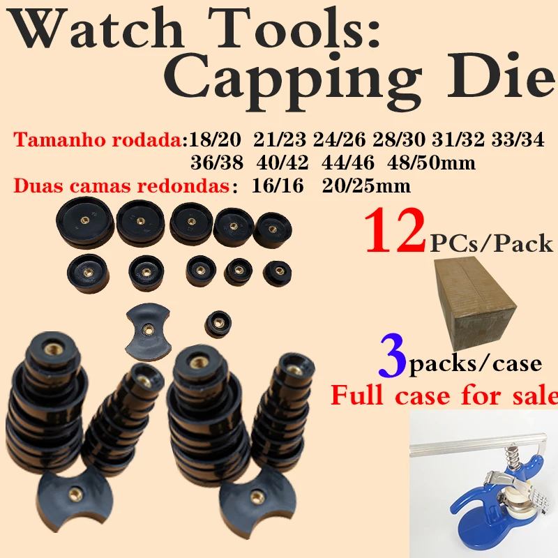 Black 3packs case Free shipping,3packs/case,Mould for watch capping device,Various models of moulds,Rubber cover of capping machine - Цвет: Black 3packs case