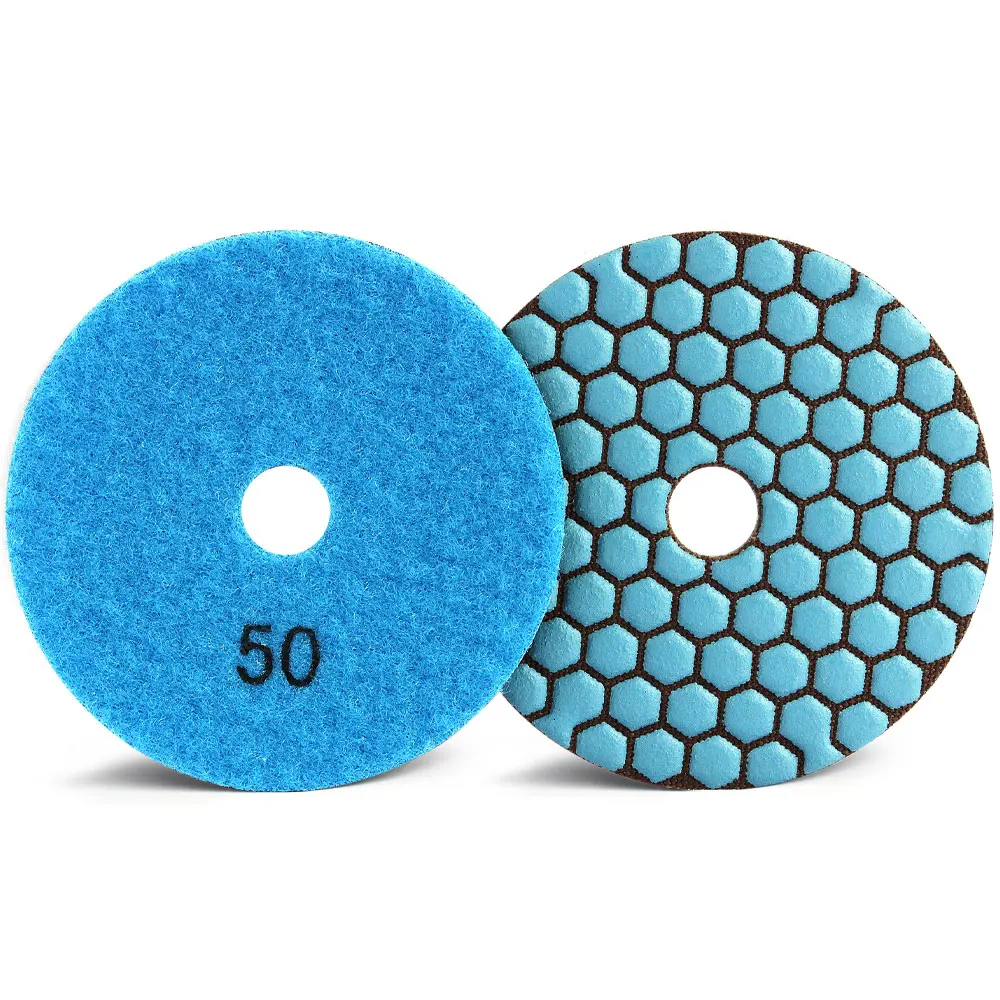 3Pcs 4" Diamond Dry Polishing Pad 100mm Flexible Diamond Sanding Wheel