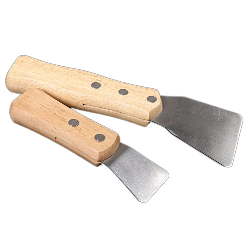 

Super sell-2Pcs/Pack Stainless Steel Industrial Big Spatula Scoop Stretch Ceiling Film Shovel Accessories for Welding Harpoon