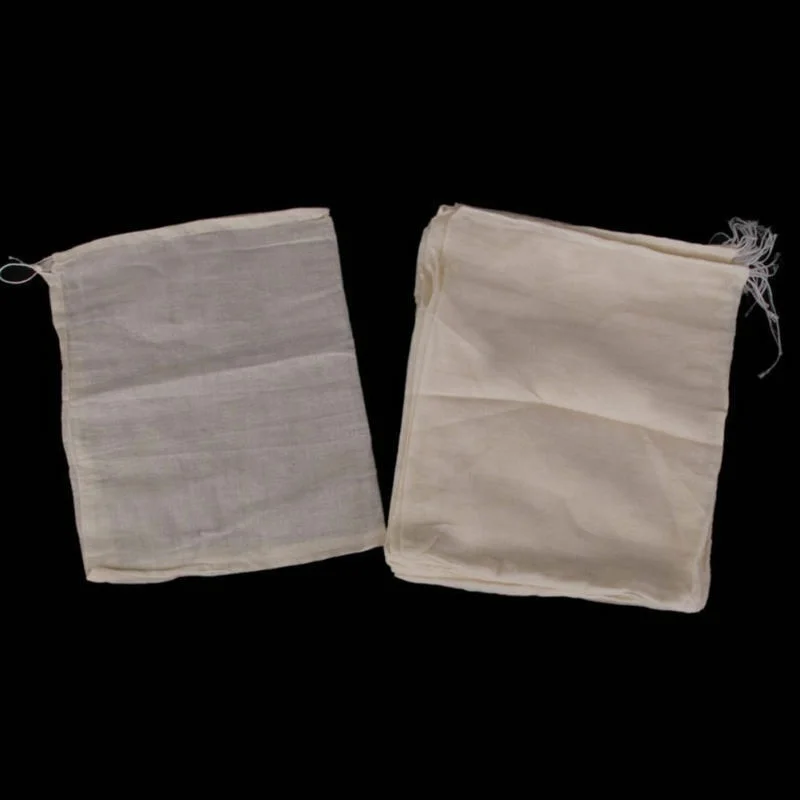 Reusable Nut Almond Milk Strainer Bag Tea Coffee juices Filter Cheese Mesh Cloth hot