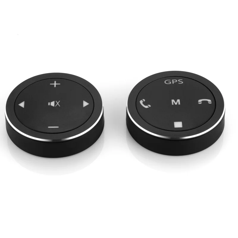 Универсальный Автомобильный руль управления Лер 4Key музыка беспроводной DVD gps Рулевое колесо Кнопка дистанционного управления - Цвет: Black Controller