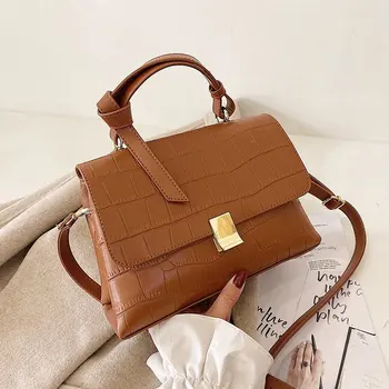 

Crocodile pattern high quality Leather Crossbody Bags for Women 2021 Trend Hand Bag Women's Branded Trending Shoulder Handbags