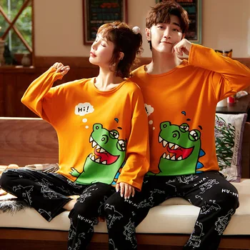 

Two Piece Set Korean Flannel Pajamas Winter Warm Couple Sleepwear Home Clothes Coral Fleece Thick Pyjamas Women Men Pijama