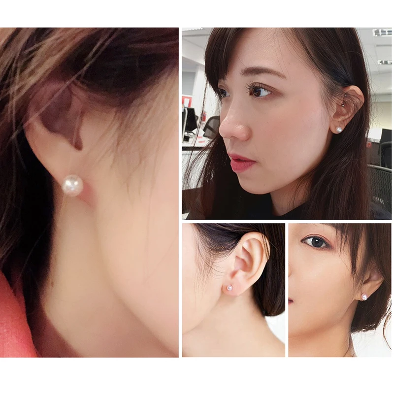 18K Natural Akoya Pearl Earring For Women,Wedding 18k Gold Earring Good Luster Anniversary Best Gift Good Quality