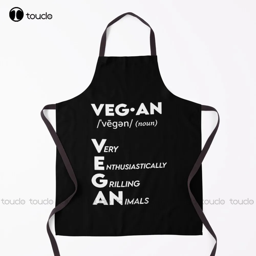 

New Vegan Very Enthusiastically Grilling Animals Apron Garden Kitchen Household Cleaning Personalized Custom Apron Unisex Adult