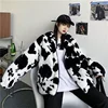 Korean Winter New Fashion Coat Harajuku Cows Printing Loose Full Sleeve Leather Jacket Vintage Flannel Keep Warm Cotton Clothes ► Photo 2/6