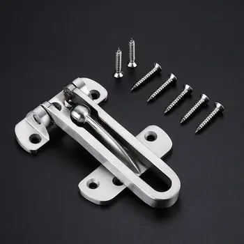 

Stainless Steel Hasp Latch Lock Door Chain Anti-theft Clasp Padlock for Home Kit