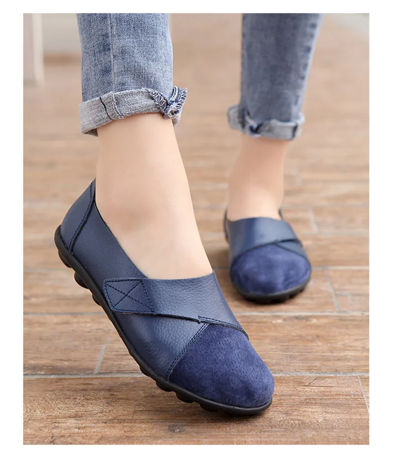 Genuine Leather ballet women flats slip on summer moccasins loafers women 2019 autumn soft non-slip ladies casual shoes VT360 (5)