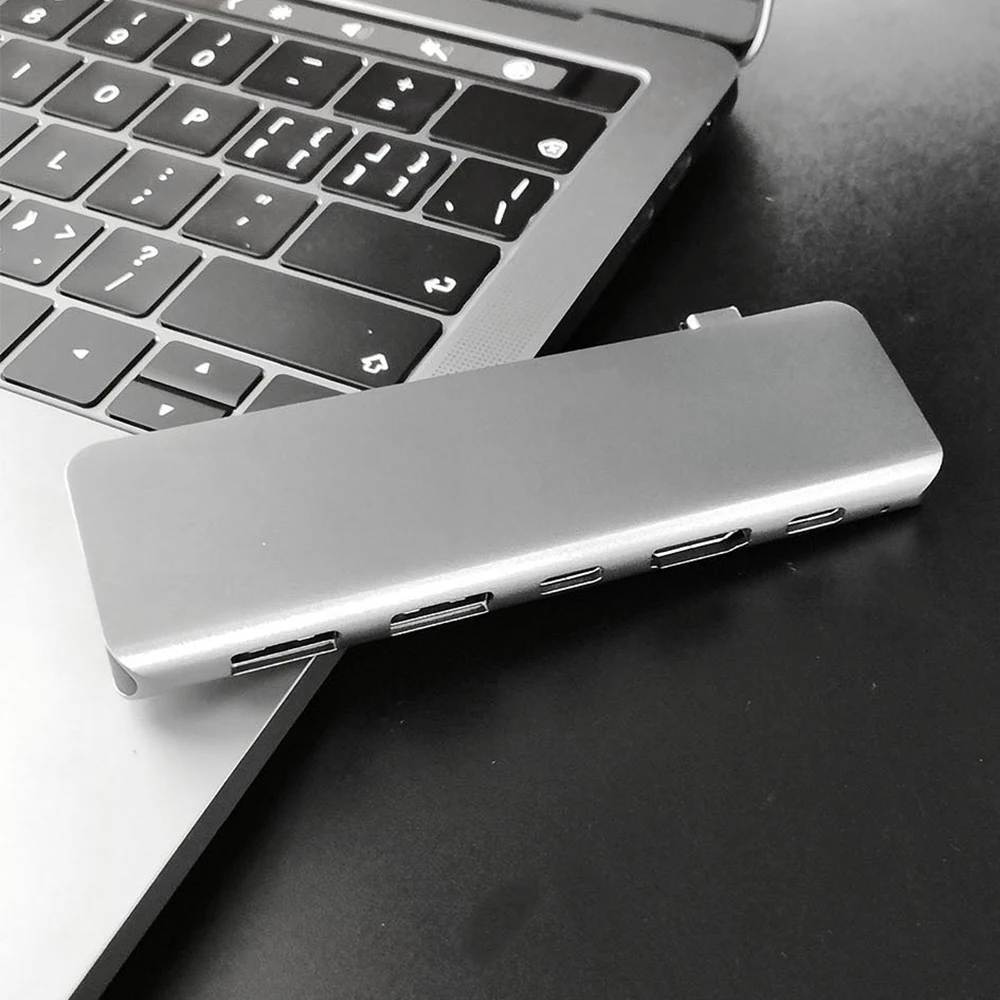 Usb type C концентратор к Thunderbolt 3 HDMI 4K 30HZ USB 3,0 87W PD зарядное устройство мульти USB-C 3,0 алюминиевый сплав корпус сплиттер для Macbook