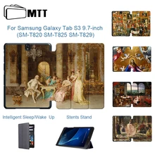 Чехол для планшета MTT для samsung Galaxy Tab S3, 9,7 дюймов, чехол из искусственной кожи с Откидывающейся Крышкой, защита от автоматического сна и пробуждения, 9,7 дюймов, SM-T820, T825, T829