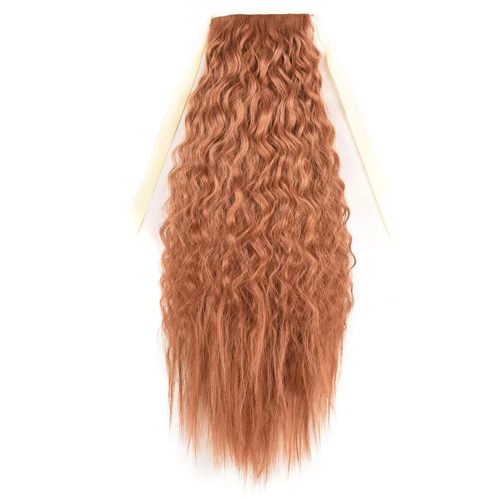 Salonchat, конский хвост, волосы для наращивания, 20 дюймов, Remy, обертывание вокруг хвоста, человеческие волосы, коричневые, черные волосы, конский хвост, человеческие волосы, кудрявый, кудрявый, конский хвост - Цвет: 27