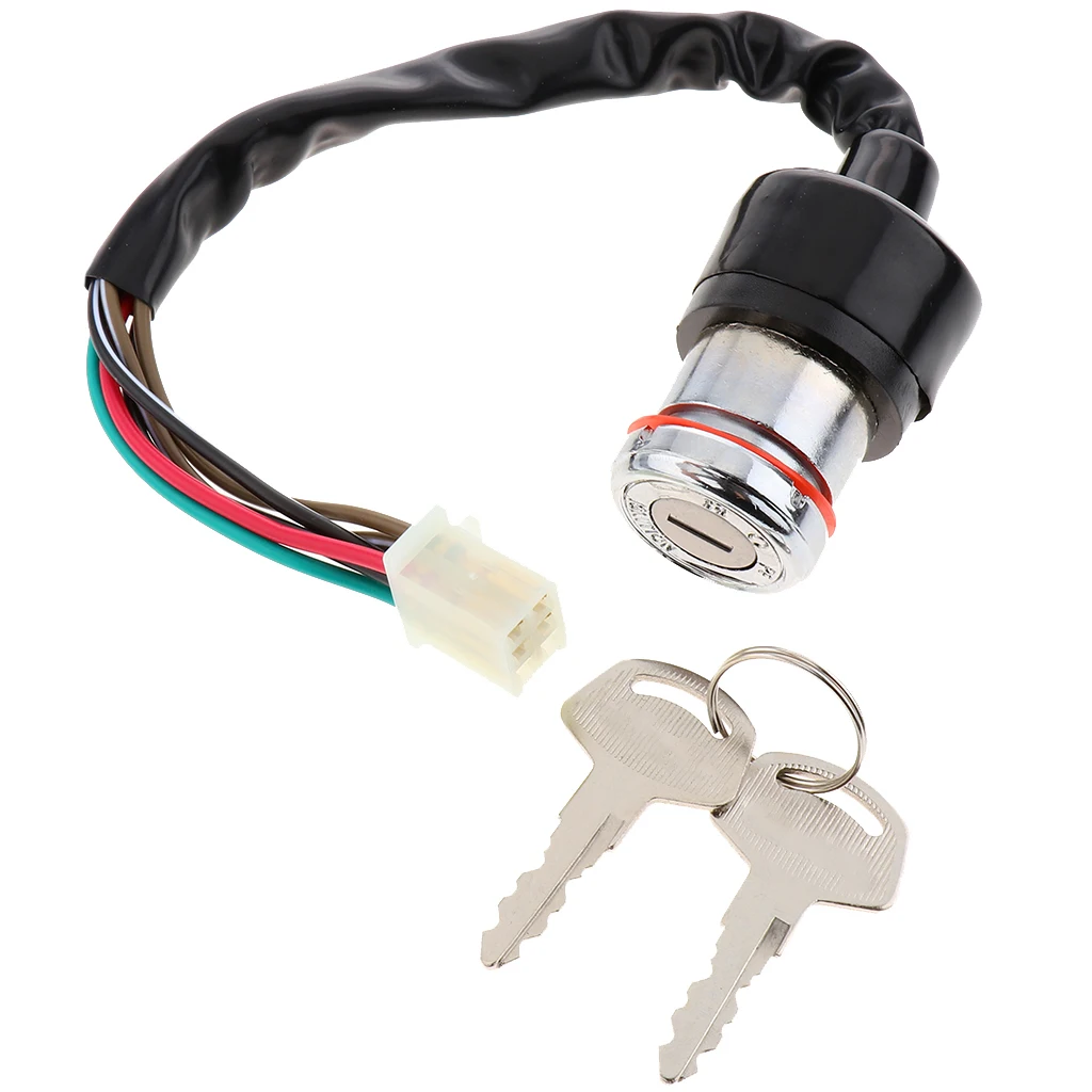 Motorcycle Lock Ignition Switch with Keys 6-wire On/Off for Suzuki GN 125