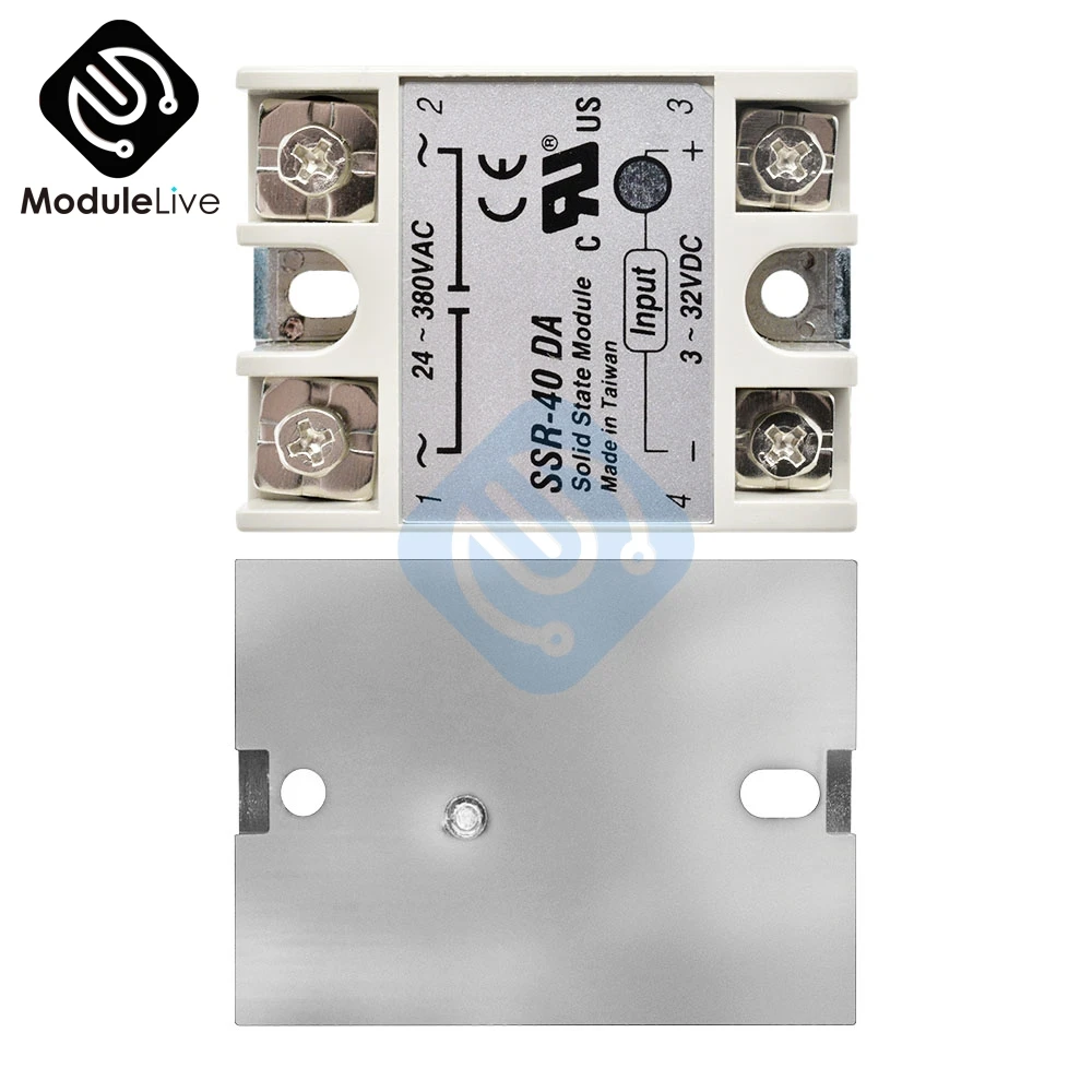 24 V-380 V 40A 250V SSR-40DA твердотельный релейный модуль 3-32V DC В AC SSR 40DA