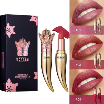 

UCANBE Brand Crown Luxurious Velvet Matte Lipstick Set Waterproof Lasting Moisturizer Batom Lip Stick Tint Red Lips Cosmetics