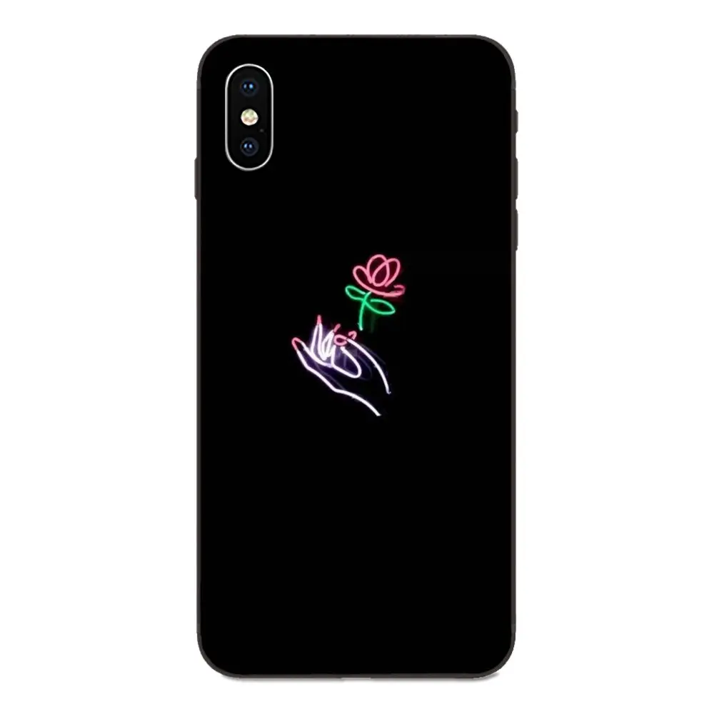 as picture Черный фон флуоресцентный шрифт неоновые для Huawei Honor 5A 6A 6C 7A 7C 7X 8A 8C 8X9 10 P8 P9 P10 P20 P30 Мини Lite рlus - Цвет: as picture