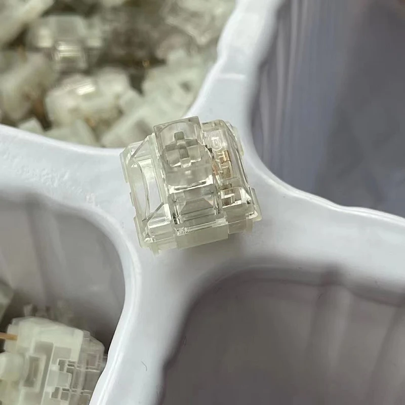 Atualização Ttc Congelado Interruptor v2 Teclado Mecânico Silencioso Mudo Linear 39g Pinos Mesma Mão Sentir Como Ouro Rosa Rgb Transparente - Imagem 3