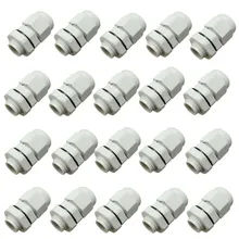 10 шт. 12 мм/16 мм/20 мм водонепроницаемый нейлоновый пластиковый кабельный сальник разъем IP68 водонепроницаемый компрессионный кабельный сальник