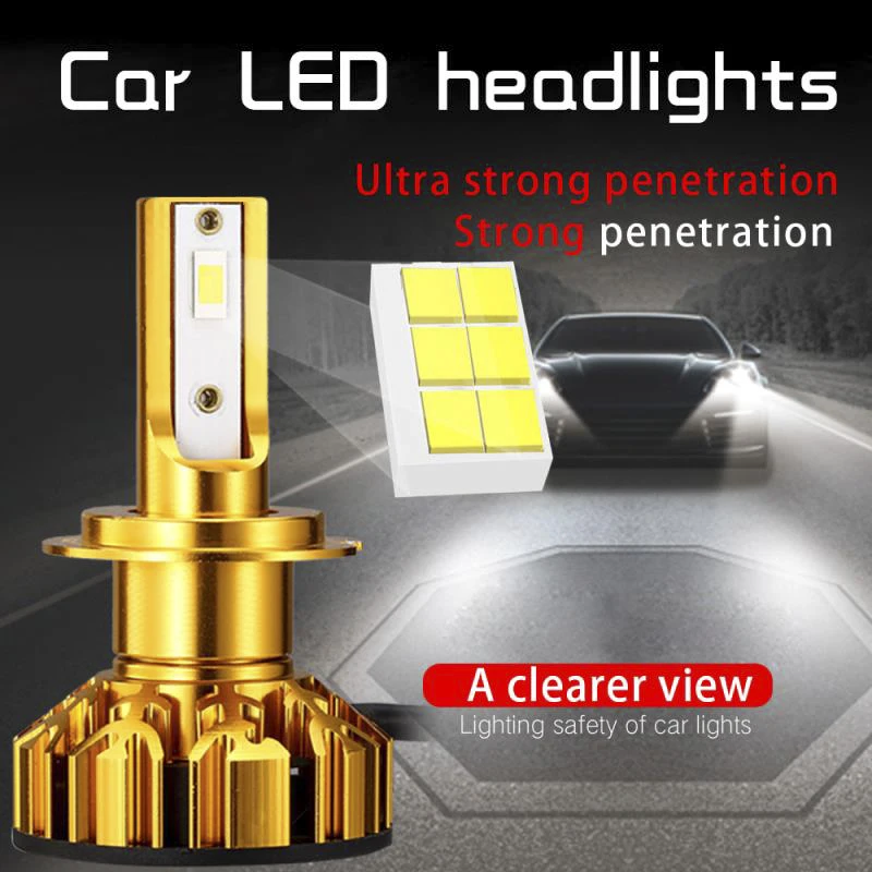 

2PCS Car headlight h7 led Bulbs H1 H4 LED H8 H11 Headlamps Kit 9005 HB3 9006 HB4 6000k car light 9-36V LED Lamp 48W 7200LM