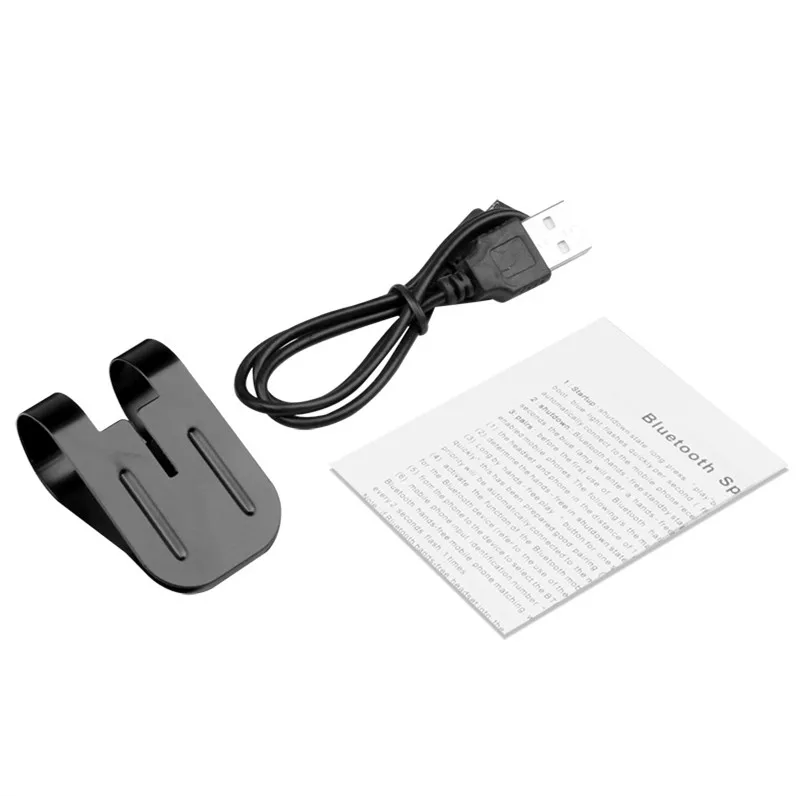 Bluetooth 4,0 приемник автомобильный комплект громкой связи солнцезащитный козырек клип аудио адаптер Беспроводной Громкая связь авто стерео Mp3 музыкальный плеер USB - Название цвета: Clip cable