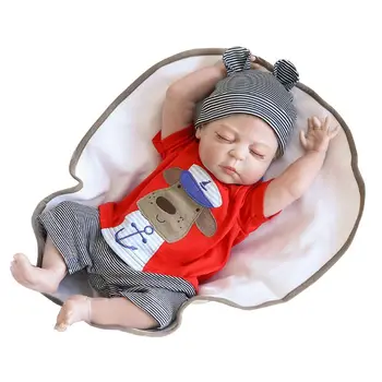

22In Reborn Doll Soft Silicone Eyes Close Sleeping Toys Kids Children Gifts Playmate Play Dolls Lifelike Realistic Toy