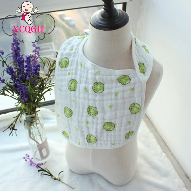 

XCQGH Children's Absorbent Eating Bibs Cotton Gauze Baby Saliva Towel Square Bib Baby Bibs