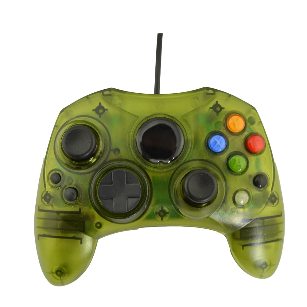 Проводной геймпад джойстик игровой контроллер S Тип для M-icrosoft X-box консоли игры видео аксессуары Замена - Цвет: Transparent yellow