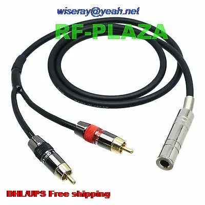 DHL/EMS 20 шт 6,35 мм разъём Jack(TRS) стерео 2-RCA разъем сплиттер Y кабель аудио Canare L-4E6S 3~ 12 м с одним годовым warranty-A2