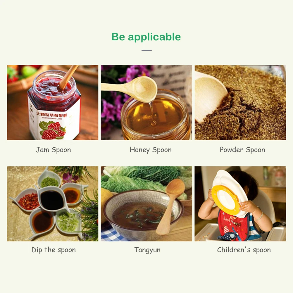 Деревянные ложки бамбуковая кухонная утварь инструмент для супа чайная ложка