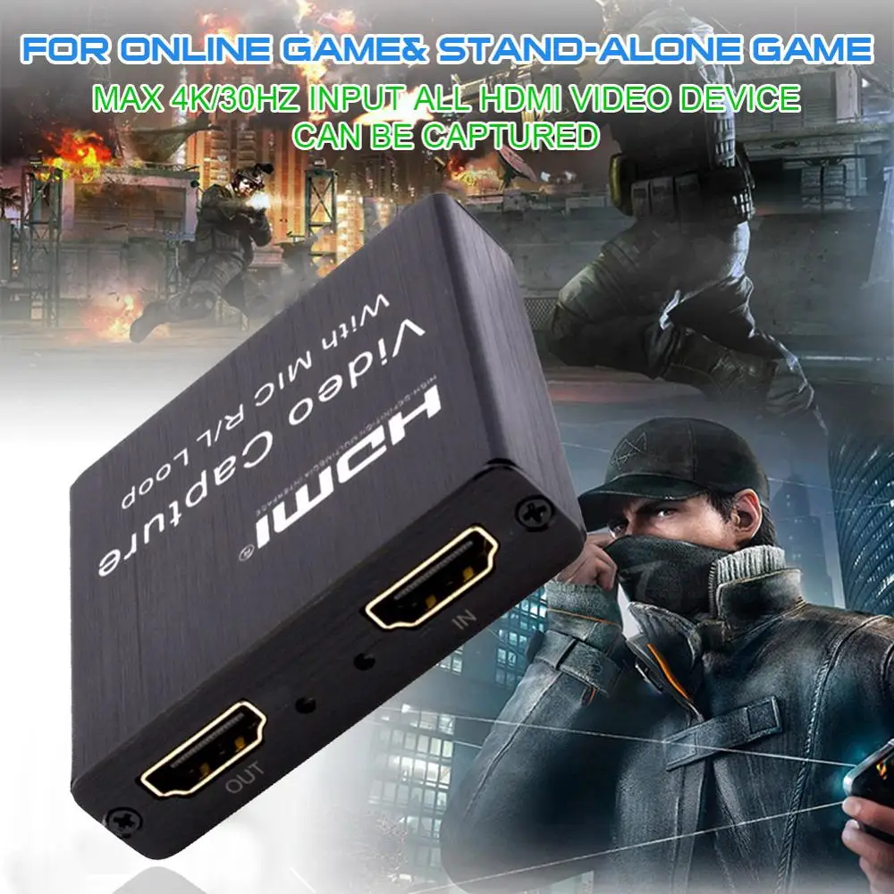 

HDMI Video Capture Device 1080P with Loop-out Audio+Video Capture Disk Game Capture Card for Windows, Android,mac OS fast ship