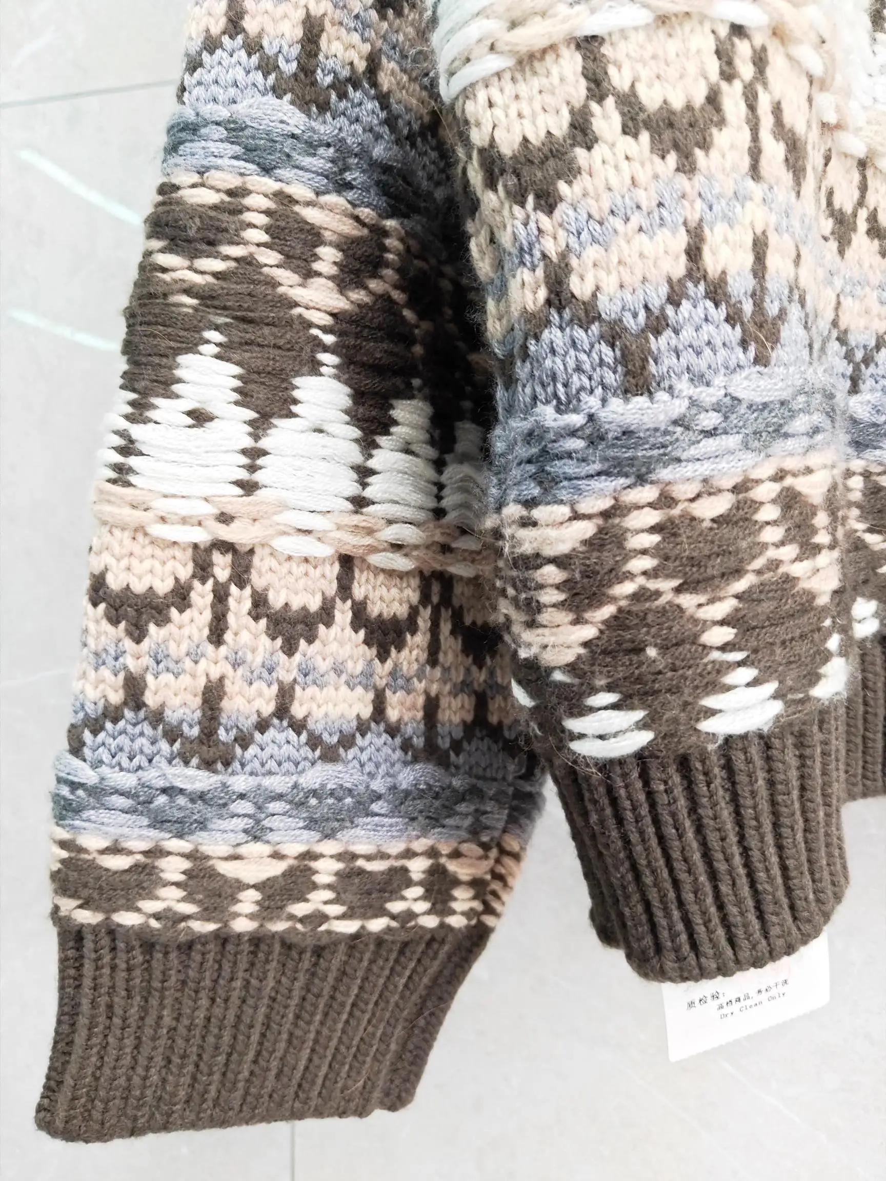 Женский модный сексуальный свитер с длинным рукавом с геометрическим принтом 1008
